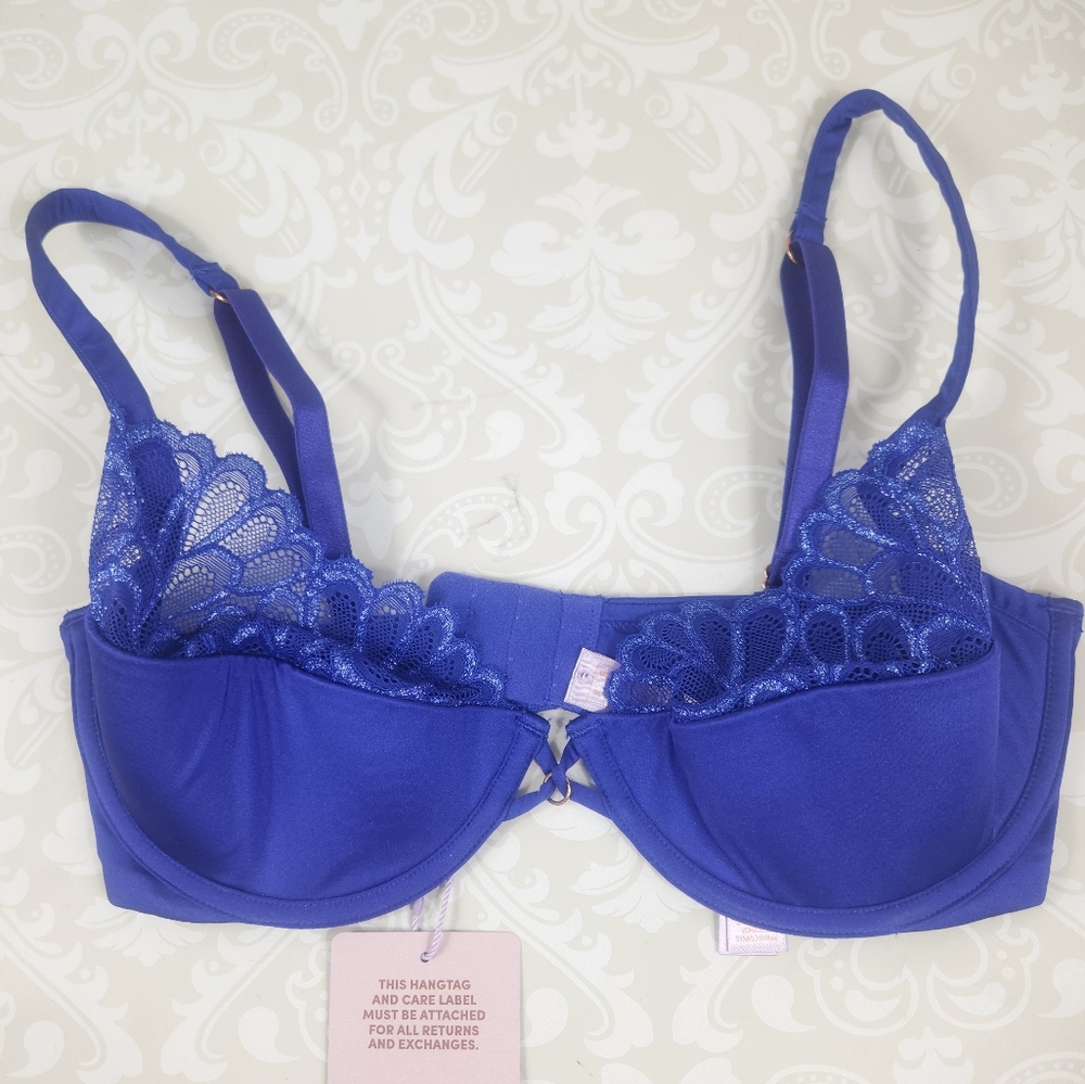 Savage X Fenty Royal Blue Lace Bra